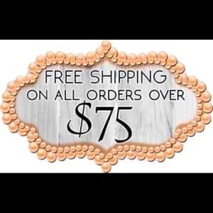 Free shipping on all orders over 75$